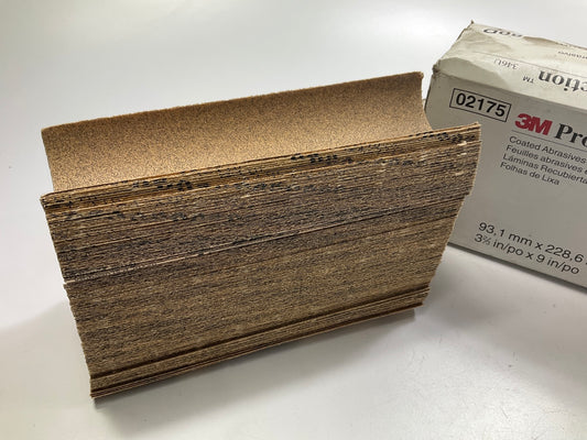 3M 02175 3-2/3''x9'' Sandpaper Abrasive Sheets 80 Grit D-Weight, 200 Sheets Total