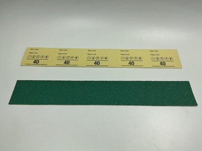 3M 02221 Green Corps Abrasive Sandpaper Sheet, 2-3/4''x17-1/2'' 40E Grit, 100 Pcs
