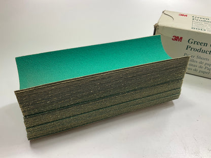 100 3M 02225 Green Corps Production Resin Sandpaper Sheets, 80D Grit, 3-2/3''x9''