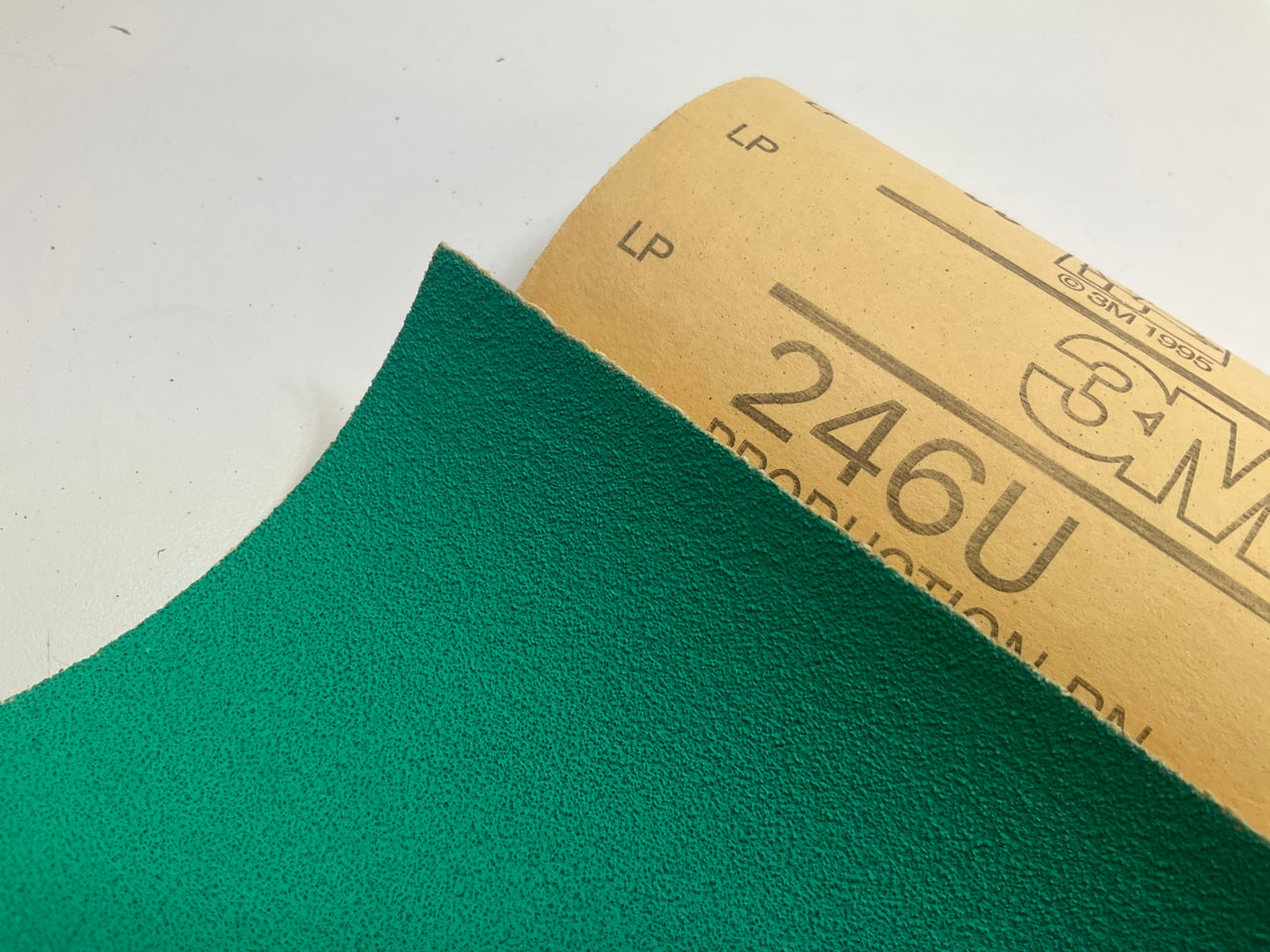 100 3M 02225 Green Corps Production Resin Sandpaper Sheets, 80D Grit, 3-2/3''x9''