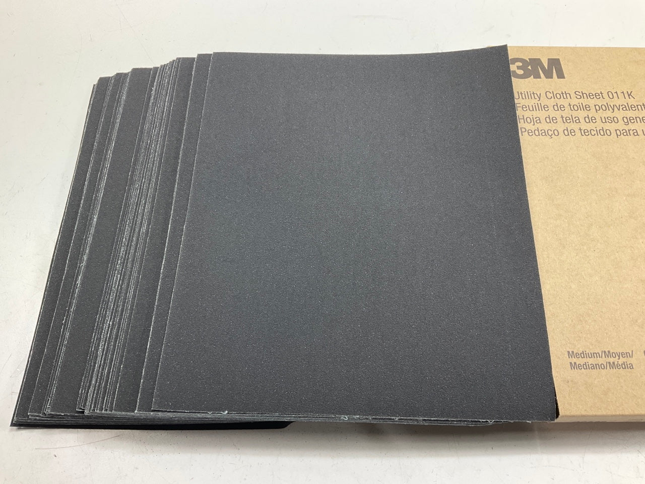 Pack Of 50 - 3M 02432 Medium Emory Cloth Light Grit Black,  9'' X 11''