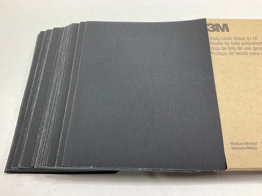 Pack Of 50 - 3M 02432 Medium Emory Cloth Light Grit Black,  9'' X 11''