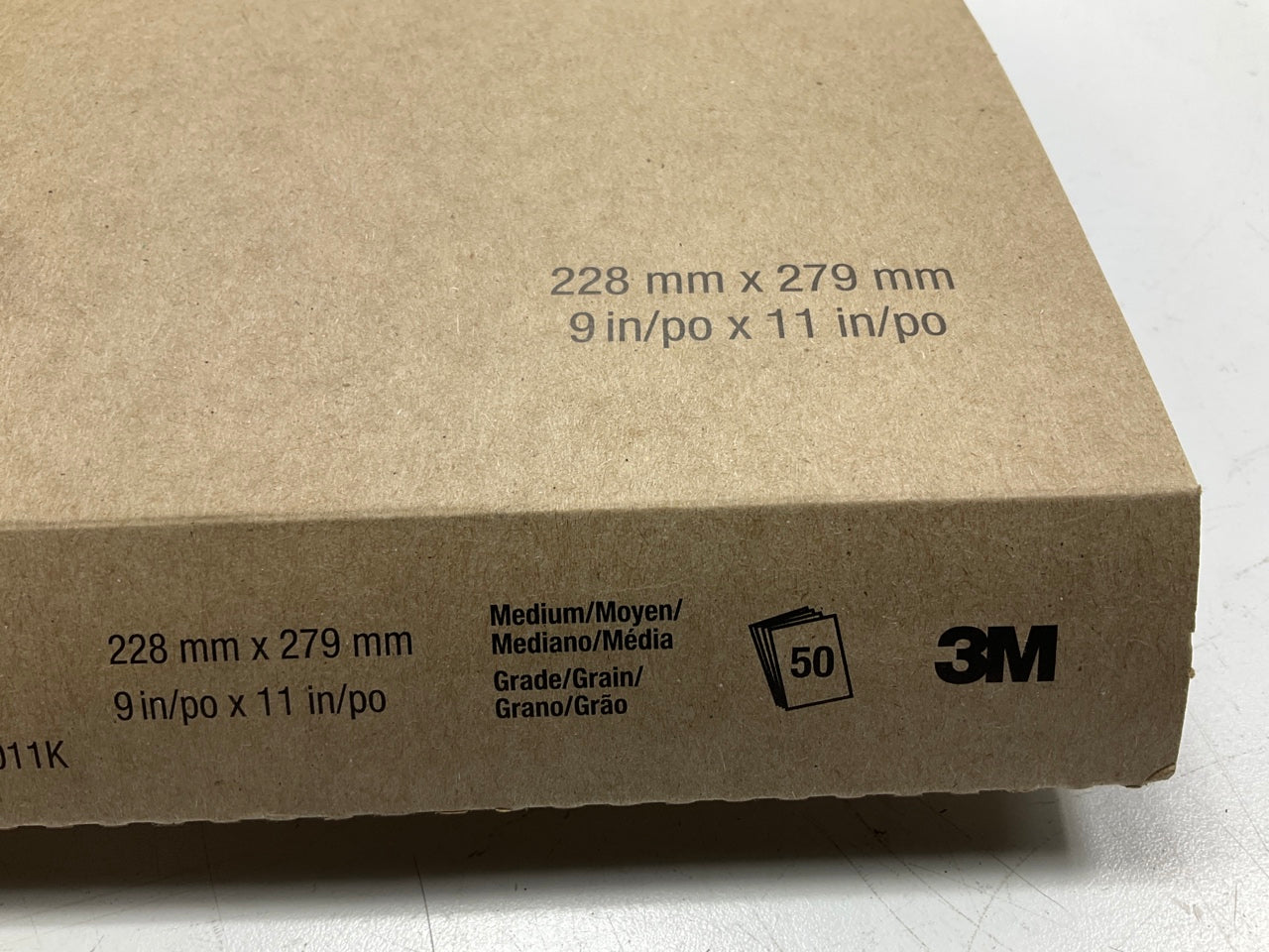 Pack Of 50 - 3M 02432 Medium Emory Cloth Light Grit Black,  9'' X 11''