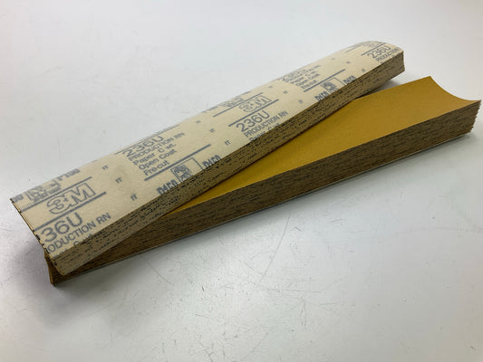 3M 02472 Hookit Gold Sandpaper Sheet 236U, 02472, P150, 2-3/4''x16'', 50 Sheets