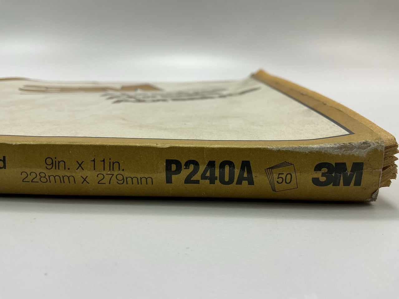 3M 02543 Gold Abrasive Sandpaper Sheet, P240 240 Grit, 9'' X 11'', 50 Sheets