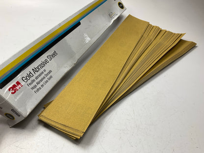 3M 02568 Gold 2.75'' In X 17.5'' In P180 Grit Abrasive Sanding Sheet - 50 Pack Box