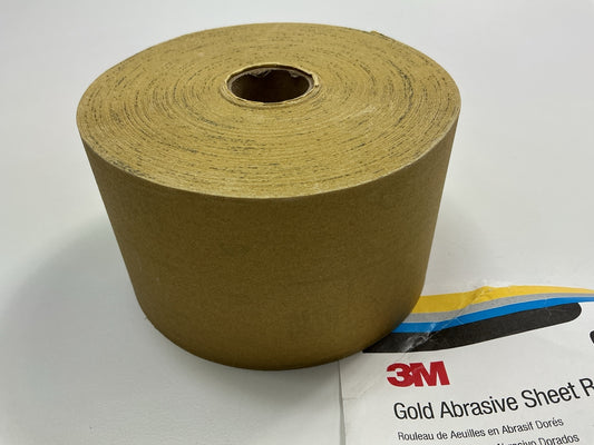3M 02593 Stikit Gold Abrasive Sanding Sheet Roll P240A Grit, 2.75 In X 45 Yard