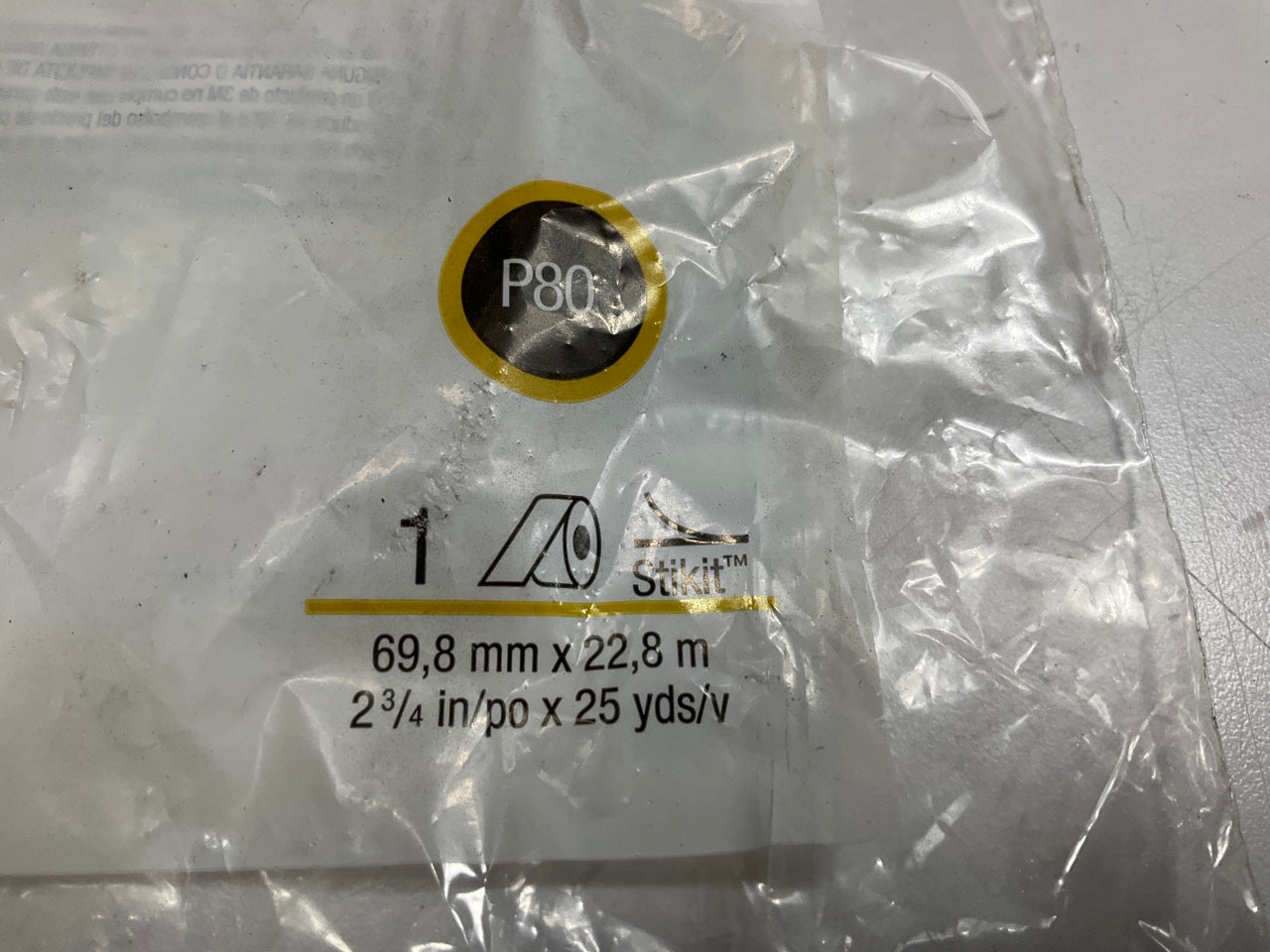 3M 02599 Stikit Gold Abrasive Sanding Sheet Roll P80 Grade (2.75 In X 25 Yard)