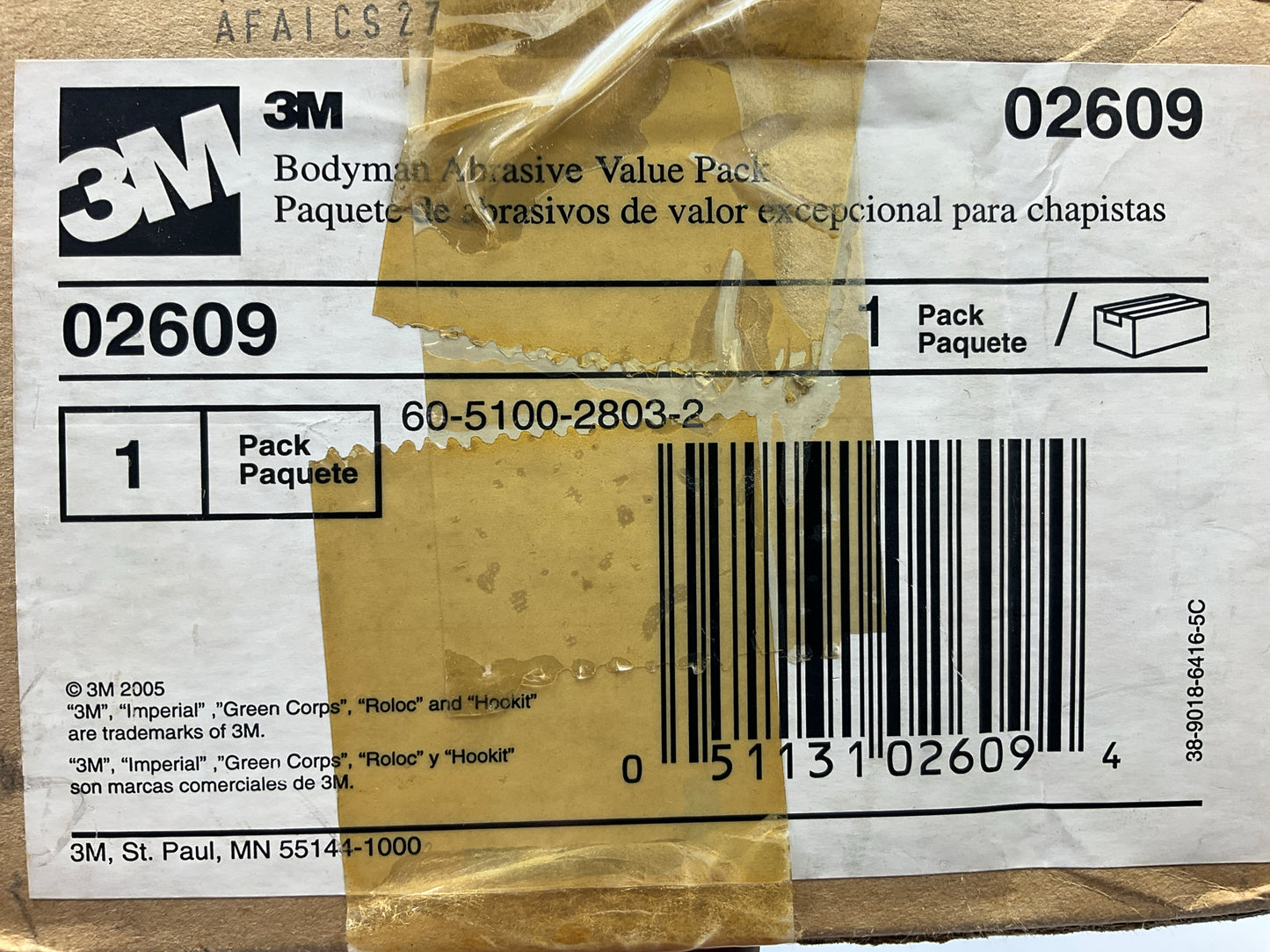 3M 02609 Sanding Disc Starter Kit, 24 36 50 Grit, 3'' & 5'' Diameter