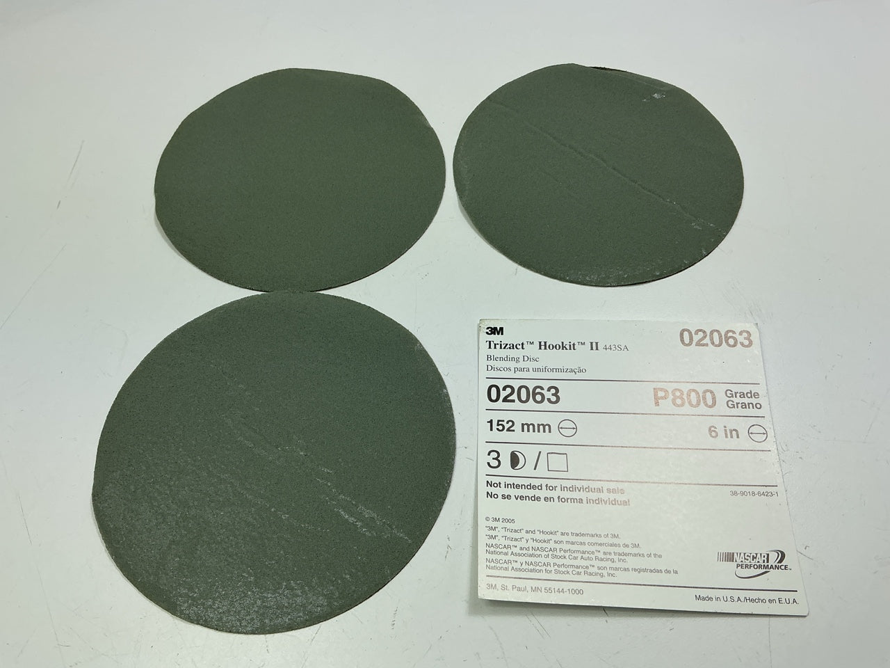 INCOMPLETE 3M 02610 Sanding Disc & Sandpaper Sheets Starter Pack & Hand Block
