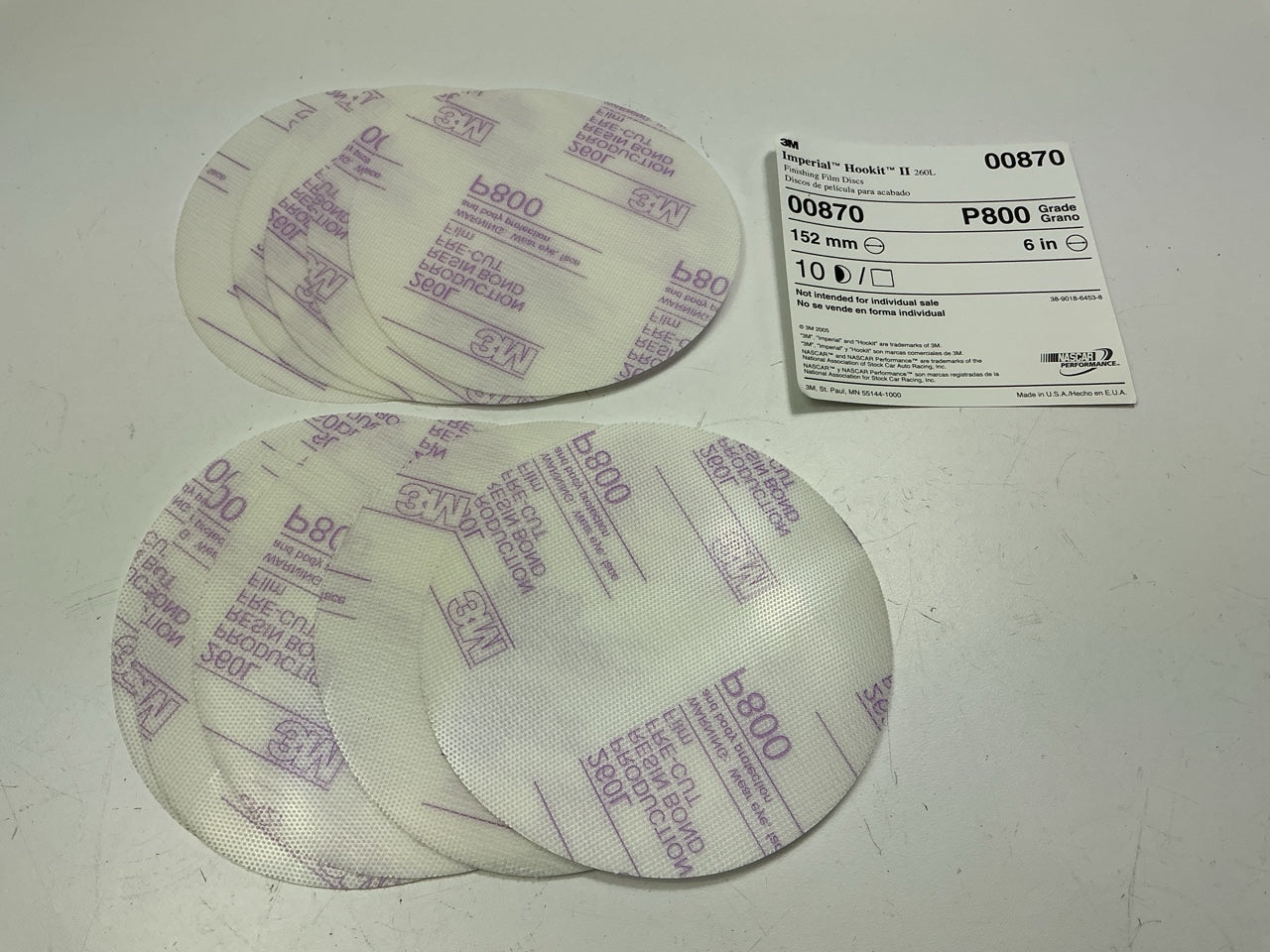 INCOMPLETE 3M 02610 Sanding Disc & Sandpaper Sheets Starter Pack & Hand Block