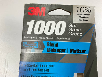 3M 03001 Wetordy Sandpaper Sheets 3.66'' X 9'' , 1000 Grit , ( 5 Sheets )
