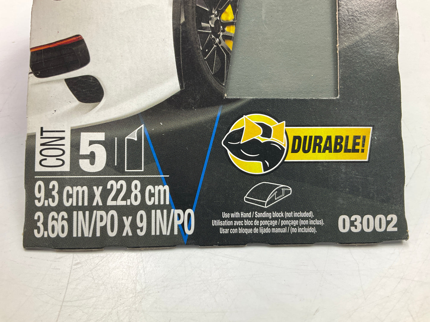 3M 03002  1500 Grit 3-2/3''x9'' Auto Sandpaper Sheets Polish (10 Sheets Total)