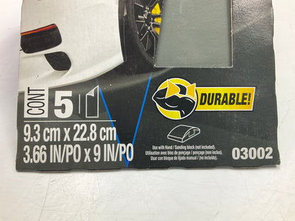 3M 03002  1500 Grit 3-2/3''x9'' Auto Sandpaper Sheets Polish (10 Sheets Total)