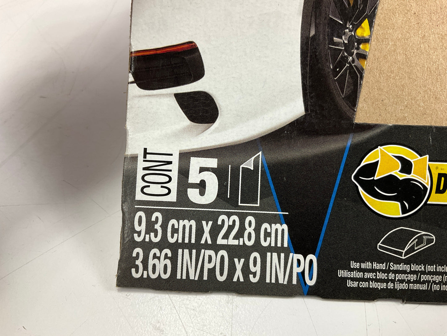 3M 03002 1500 Grit 3-2/3''x9'' Auto Sandpaper Sheets Polish (5 Sheets / Pack)