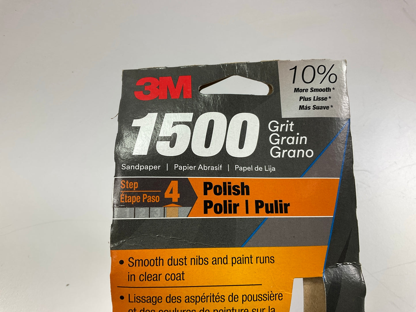 3M 03002 1500 Grit 3-2/3''x9'' Auto Sandpaper Sheets Polish (5 Sheets / Pack)