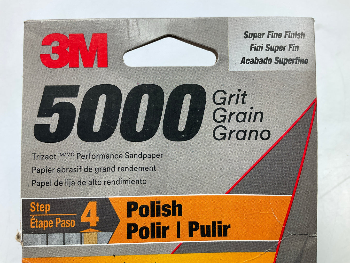 3M 03056 Trizact 5000 Grit Sandpaper Sheets, 3-2/3'' X 9'', 3 Sheets Total