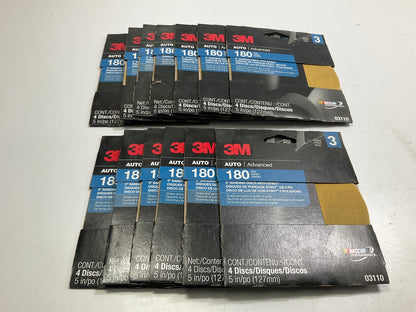 (52) Discs - 3M 03110 Auto Shape And Sand Body Filler Sanding Disc 5'', 180 Grit