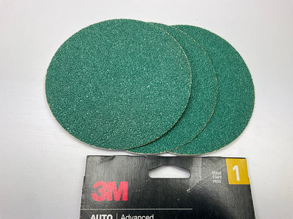 3M 03112 Stikit 5'' 40 Grit Aluminum Oxide Non-Vacuum PSA Sanding Discs - 3 Discs