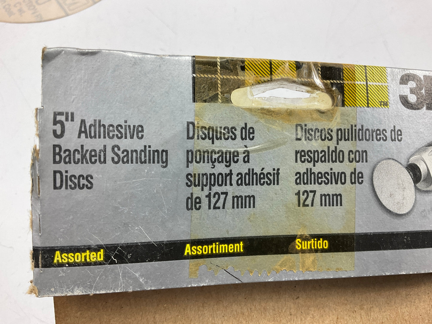 3M 5'' Adhesive Backed Sanding Discs, 15 Packs Of 3 Each: 40, 80, 180 Grit