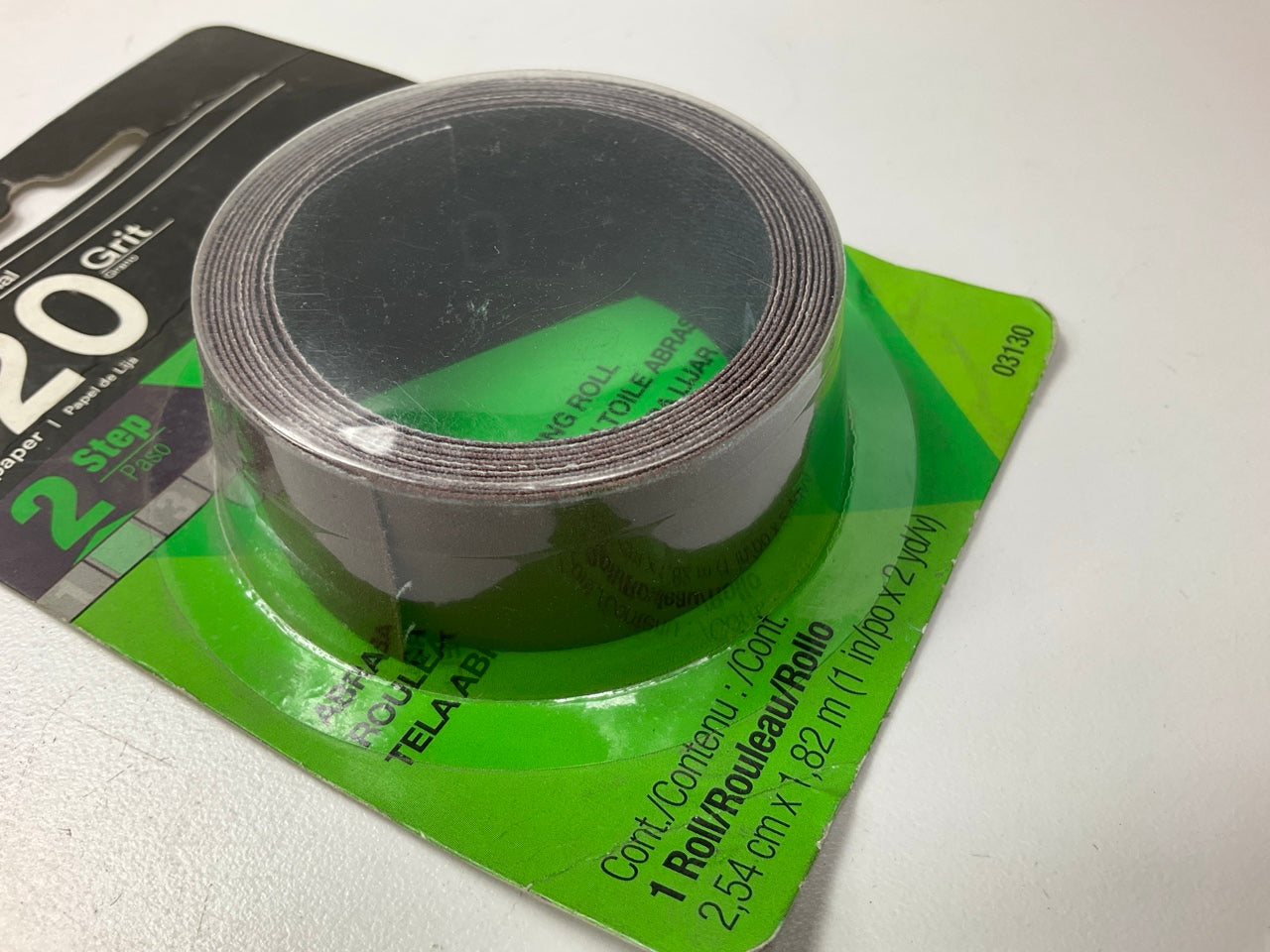 3M 03130 Abrasive Cloth Sanding Roll, 1'' X 2 Yards, 320 Grit