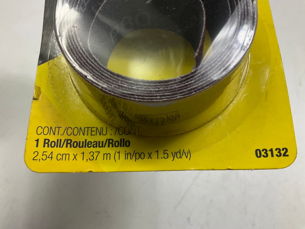 3M 03132 Abrasive Cloth Sanding Roll, 1 In X 1-1/2 Yard, Medium 80 Grit