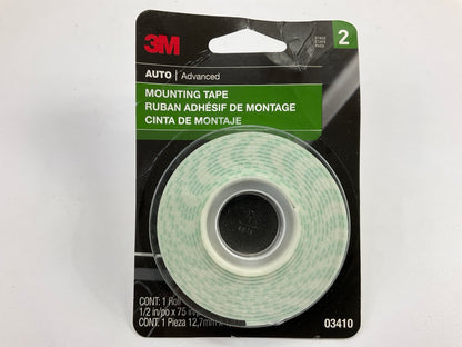 3M 03410 Mounting Tape Double-Sided Foam Adhesive Tape - 1/2 X 75'' - 1 Roll