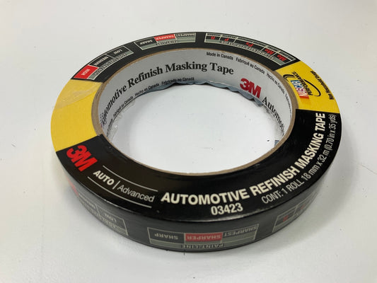 3M 03423 Automotive Refinish Masking Tape, 0.70'' X 35 Yds, 1 Roll