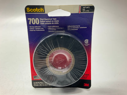1 Roll - 3M 03429NA Scotch 700 Electrical Tape, 3/4-in By 66-feet, Black