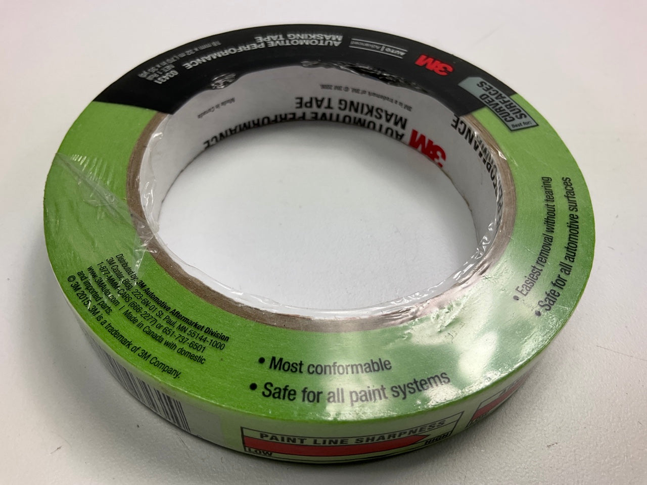 (5) 3M 03431 Automotive Performance Masking Tape - Roll Of .70'' X 35 Yards