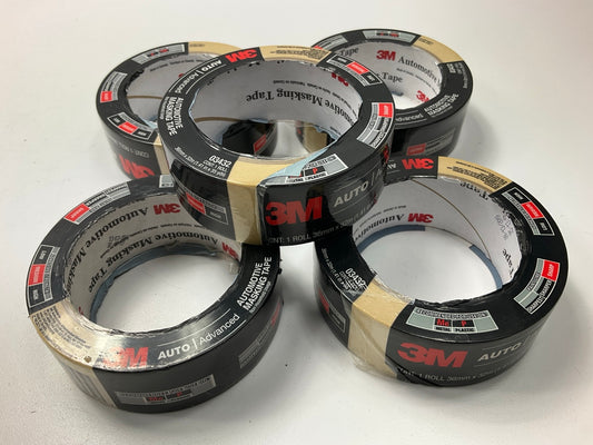 5 Rolls - 3M 03432 Masking Tape Automotive Roll 1.41 Inch X 35 Yd., Tan