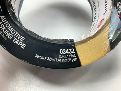 3M 03432 Masking Tape Automotive Roll 1.41 Inch X 35 Yd., Tan