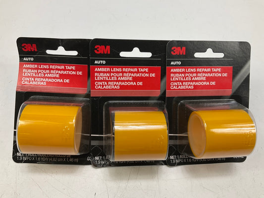(3) Rolls - 3M 03442 Amber Lens Automotive Repair Tape - 1-7/8'' X 60'' Roll