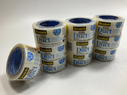(10) Rolls  3M 03451ES Scotch Automotive Transparent Duct Tape, 1.88'' X 15 Yards