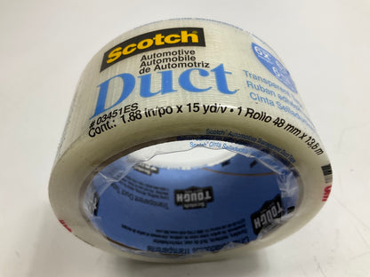 (10) Rolls  3M 03451ES Scotch Automotive Transparent Duct Tape, 1.88'' X 15 Yards