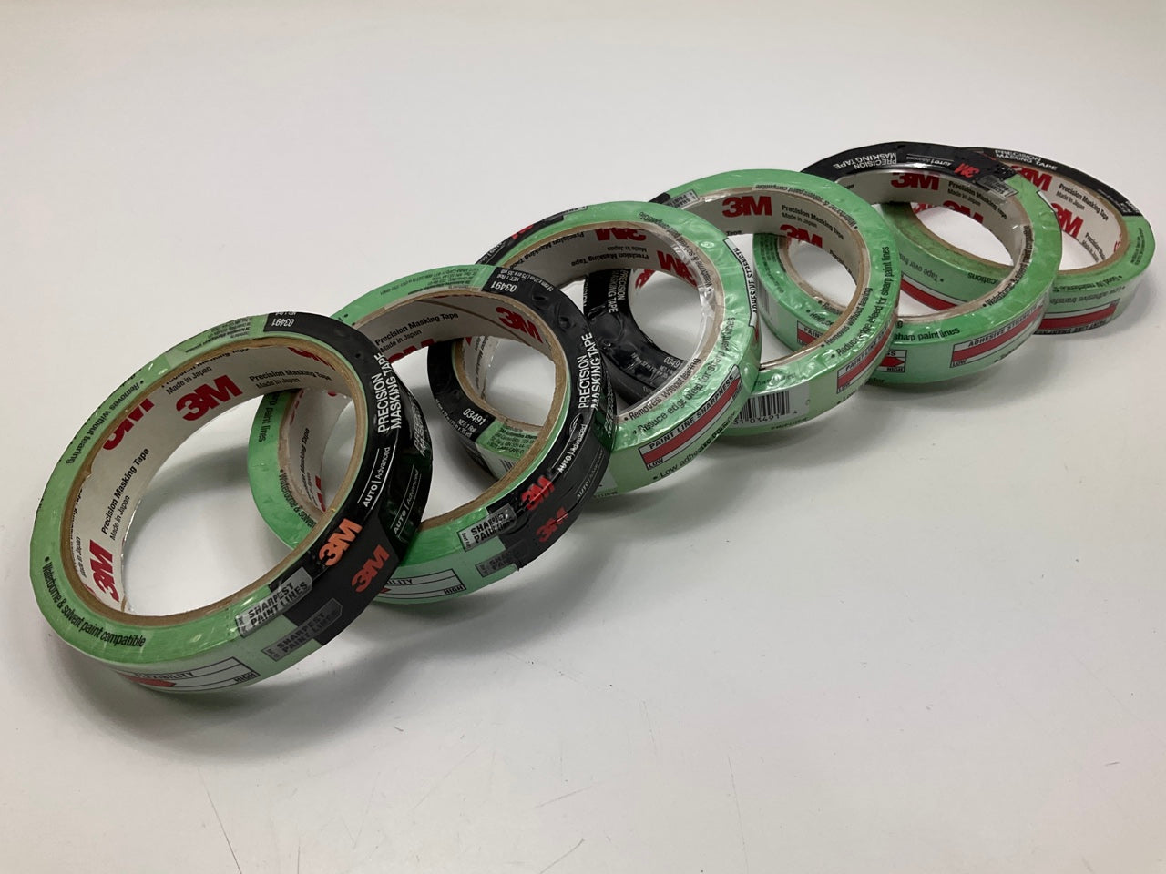 (6) 3M 03491 Precision Masking Tape 0.75 In X 35 Yd