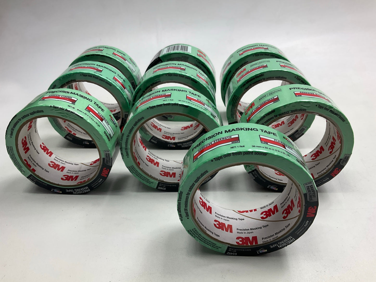 10 Rolls - 3M 03492 Precision Masking Tape 1.5'' X 35 Yards