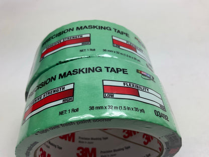 10 Rolls - 3M 03492 Precision Masking Tape 1.5'' X 35 Yards