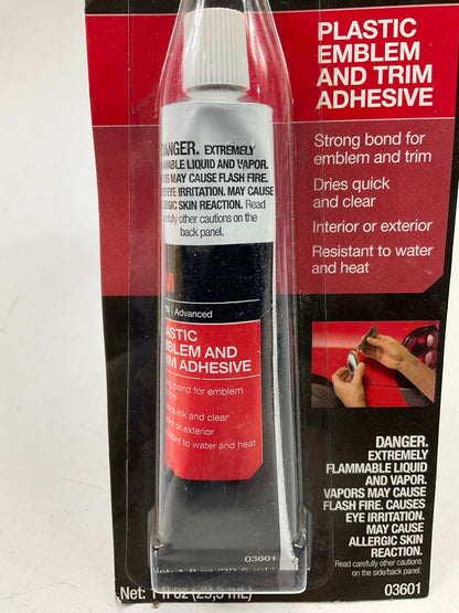 (5) 3M 03601 Plastic Emblem And Trim Adhesive 1 Oz. Tube