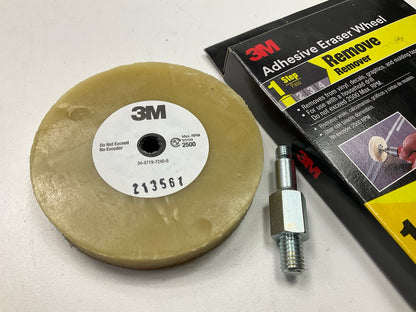 3M 03612 4'' X 5/8'' Adhesive Eraser Wheel - 1 STEP  Remove Sticky Glue Residue