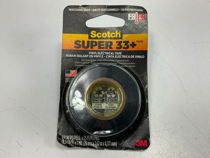3M 03744 Scotch Super 33+ Black Vinyl Insulation Insulating Tape 3/4'' X 25 Feet