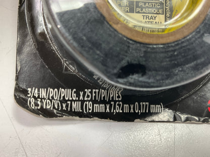 3M 03744 Scotch Super 33+ Black Vinyl Insulation Insulating Tape 3/4'' X 25 Feet