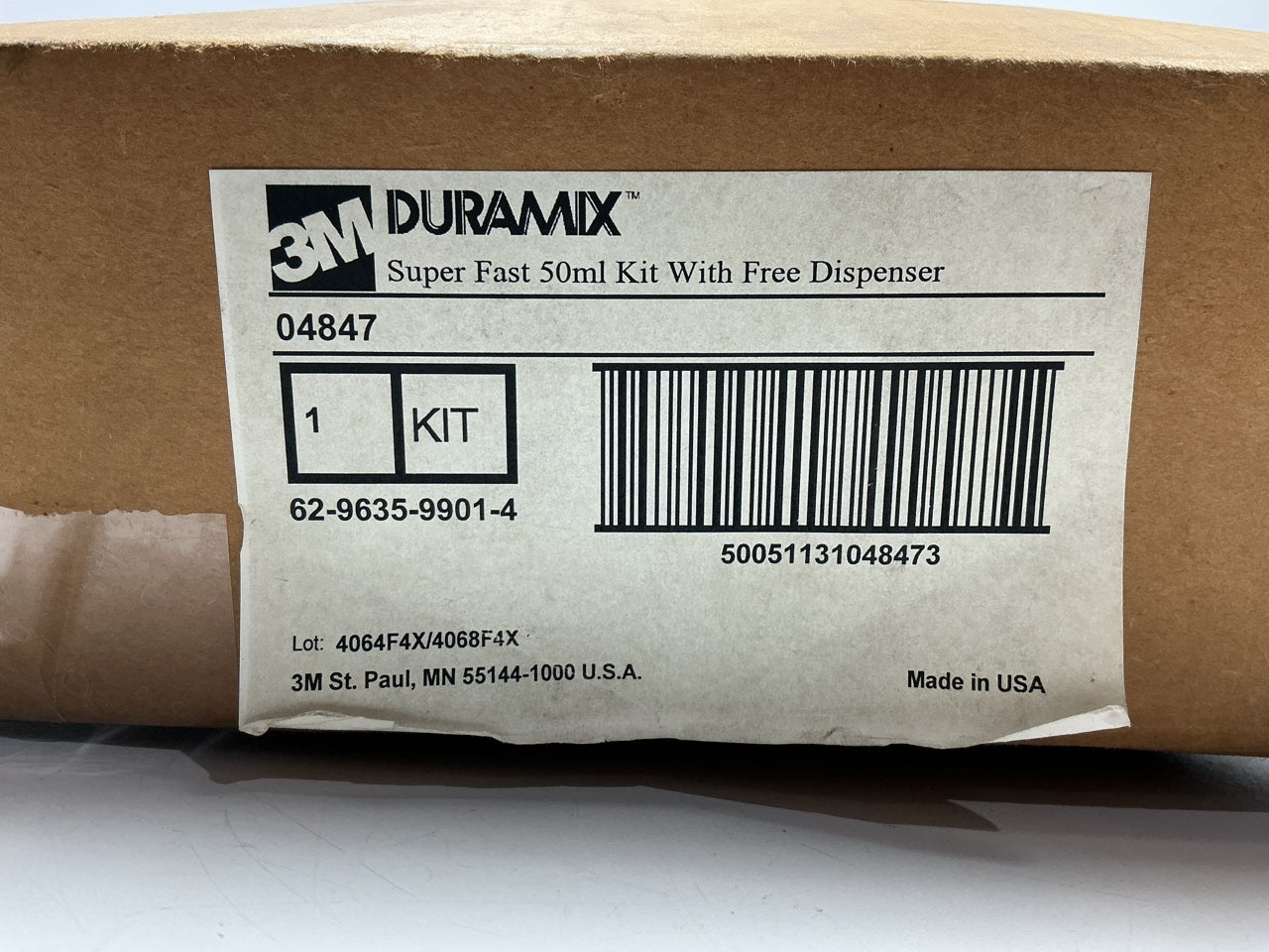3M 04847 Duramix 04747 Super-Fast 50ml Adhesive Kit W 4991 50cc Manual Dispenser