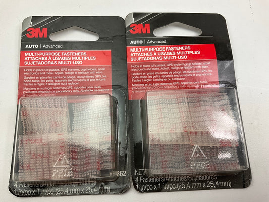 (2) 3M 04862 Multi-Purpose Reclosable Fasteners 1''X1'' - 4 PACK