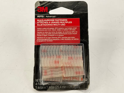 4 Pack - 3M 04862 Auto Multi-Purpose Reclosable Fasteners 1'' X 1''
