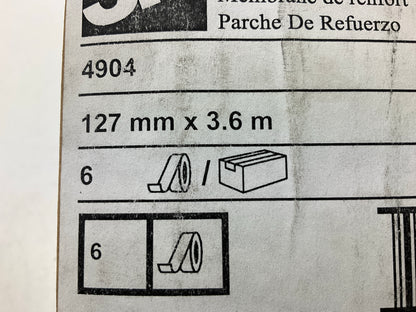 3M 04904 Reinforcement Patch, 12 Ft X 5 In Roll, Plastic, White,  6 / PACK