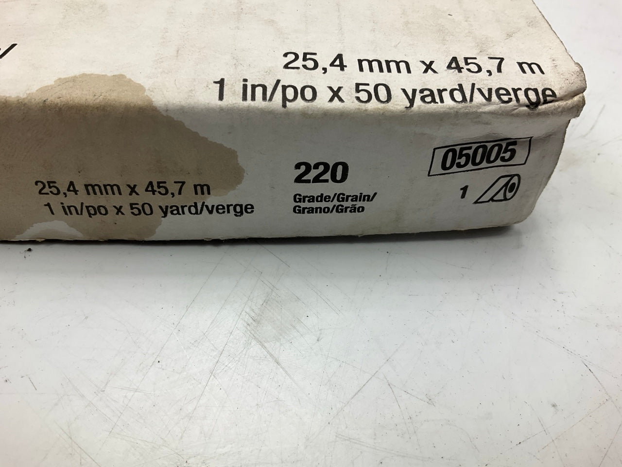 3M 05005 Cloth Utility Roll 1'' X 50 Yd, 220J 220 Grit