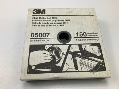 3M 05007 Utility Sanding Abrasive Cloth Roll 211K 150 J-weight 1 In X 50 Yd Roll