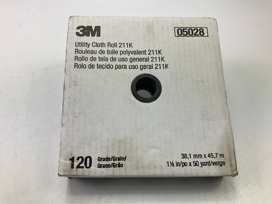 3M 05028 Utility Sanding Cloth Roll, 1-1/2'' Wide X 50 Yards Length; Grit: 120
