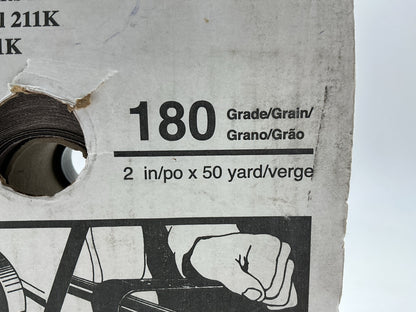 3M 05046 Abrasive Utility Cloth Roll 211k, 180 J-weight, 2 In X 50 Yard